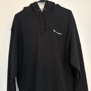 Champion Hoodie Powerblend Mens Fleece Sweatshirt Size L, Black